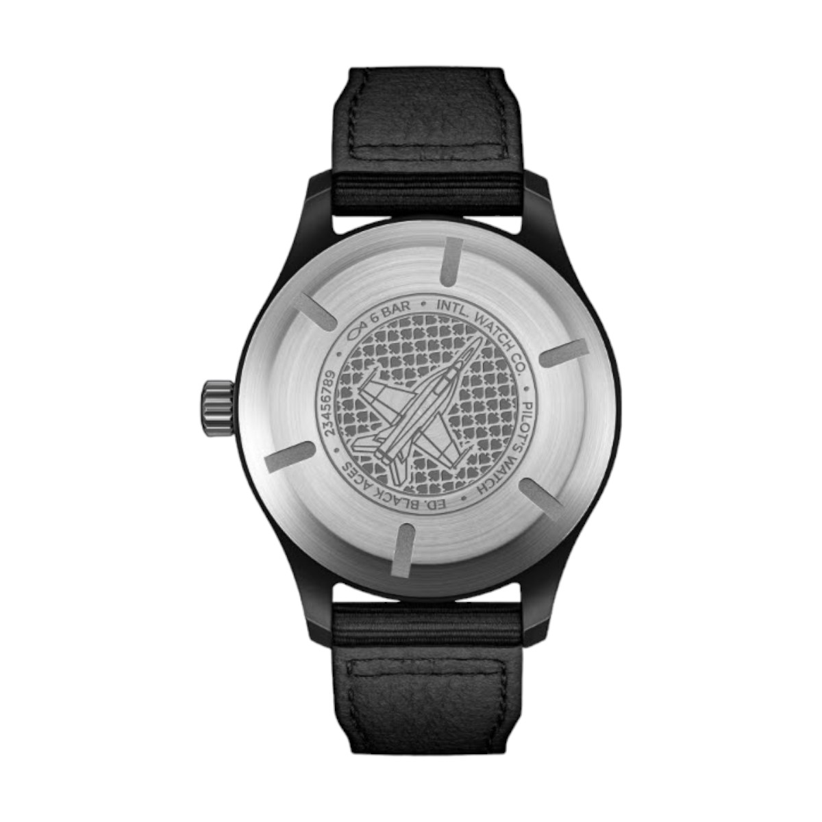 IWC Schaffhausen Pilot Automatic Black Aces 41mm Men's Watch, White Dial