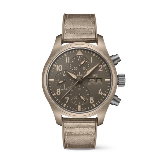 IWC Schaffhausen Top Gun Mojave Desert Chronograph Pilot's 41mm Men's Watch, Brown Dial