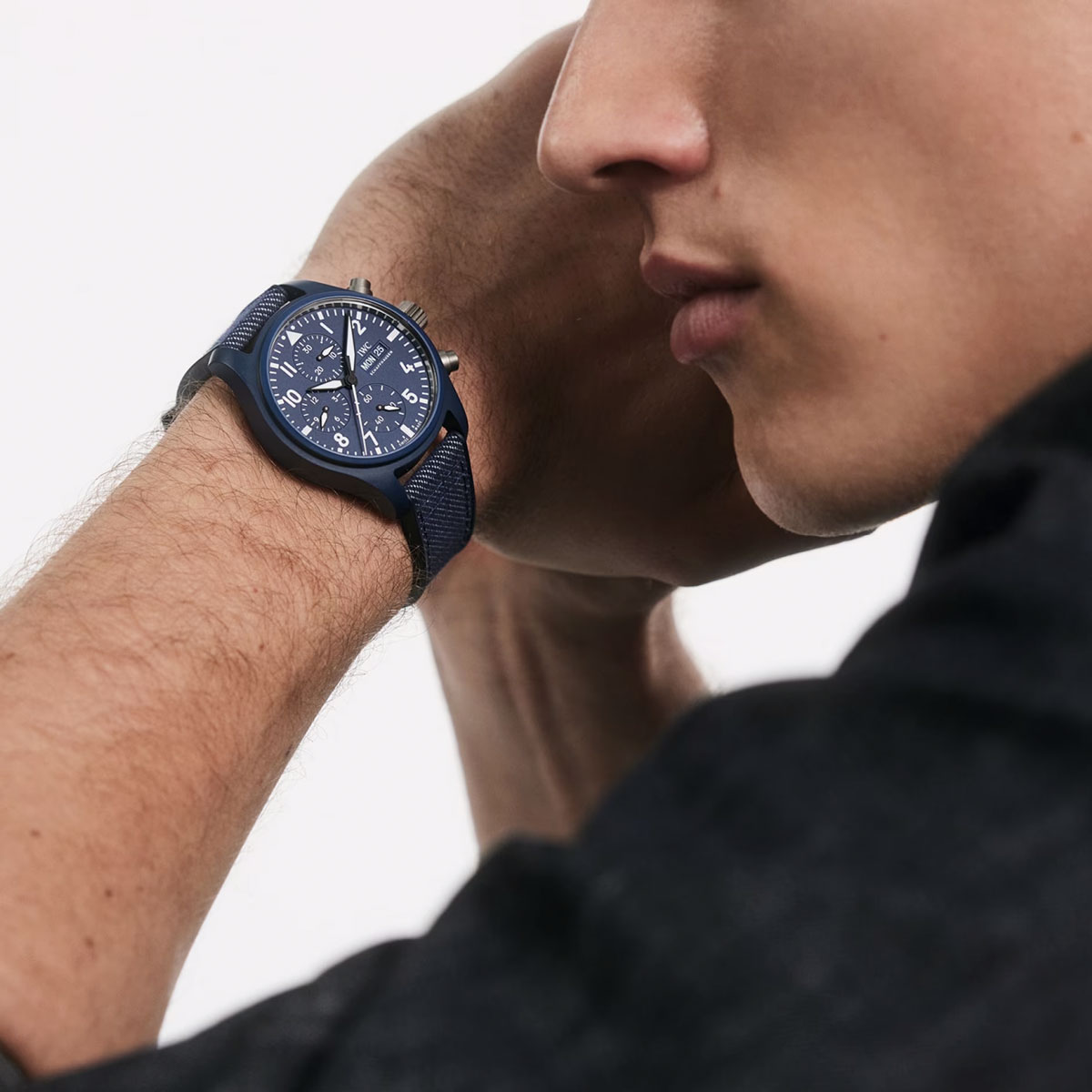 IWC Schaffhausen Top Gun Oceana Pilot's 41mm Men's Watch, Blue Ceramic Dial