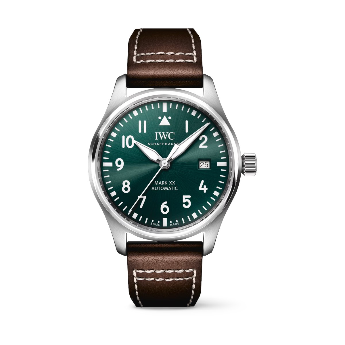 IWC Schaffhausen Mark XX Pilot's 40mm Men's Watch, Green Dial