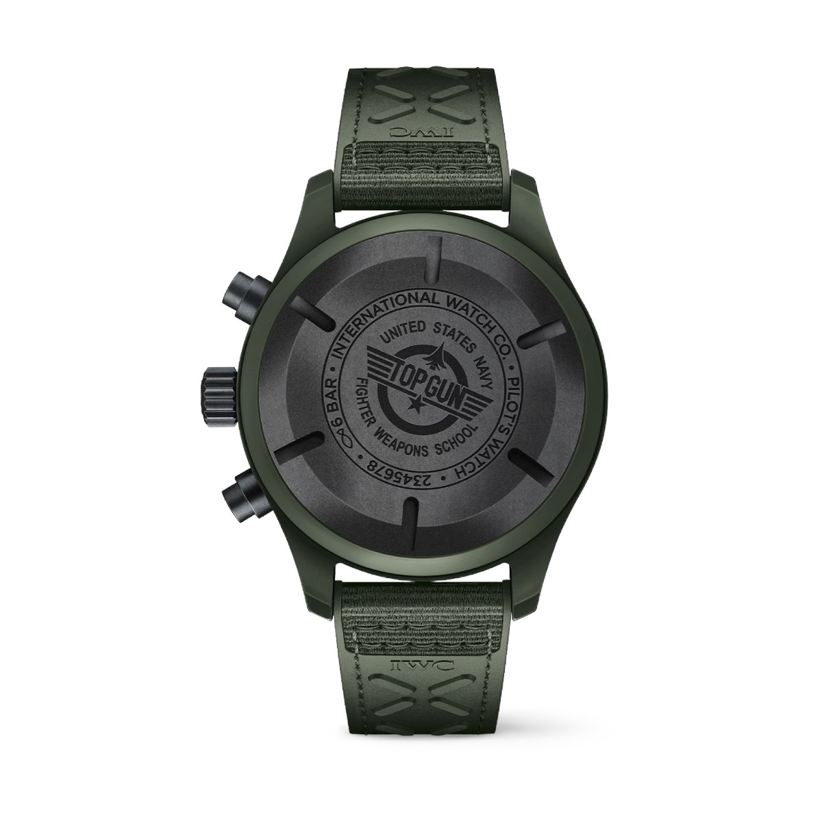 IWC Schaffhausen Woodland Top Gun Edition Chronograph Pilot's 44.5mm Watch, Green Dial