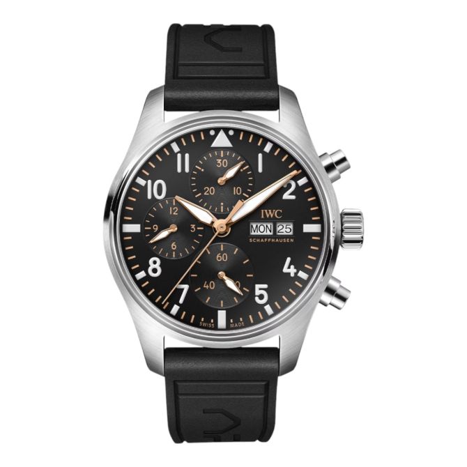 IWC SCHAFFHAUSEN Chronograph APXGP Pilot's 43mm Men's Watch, Black Dial