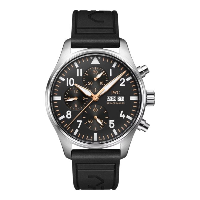 IWC SCHAFFHAUSEN Chronograph APXGP Pilot's 43mm Men's Watch, Black Dial
