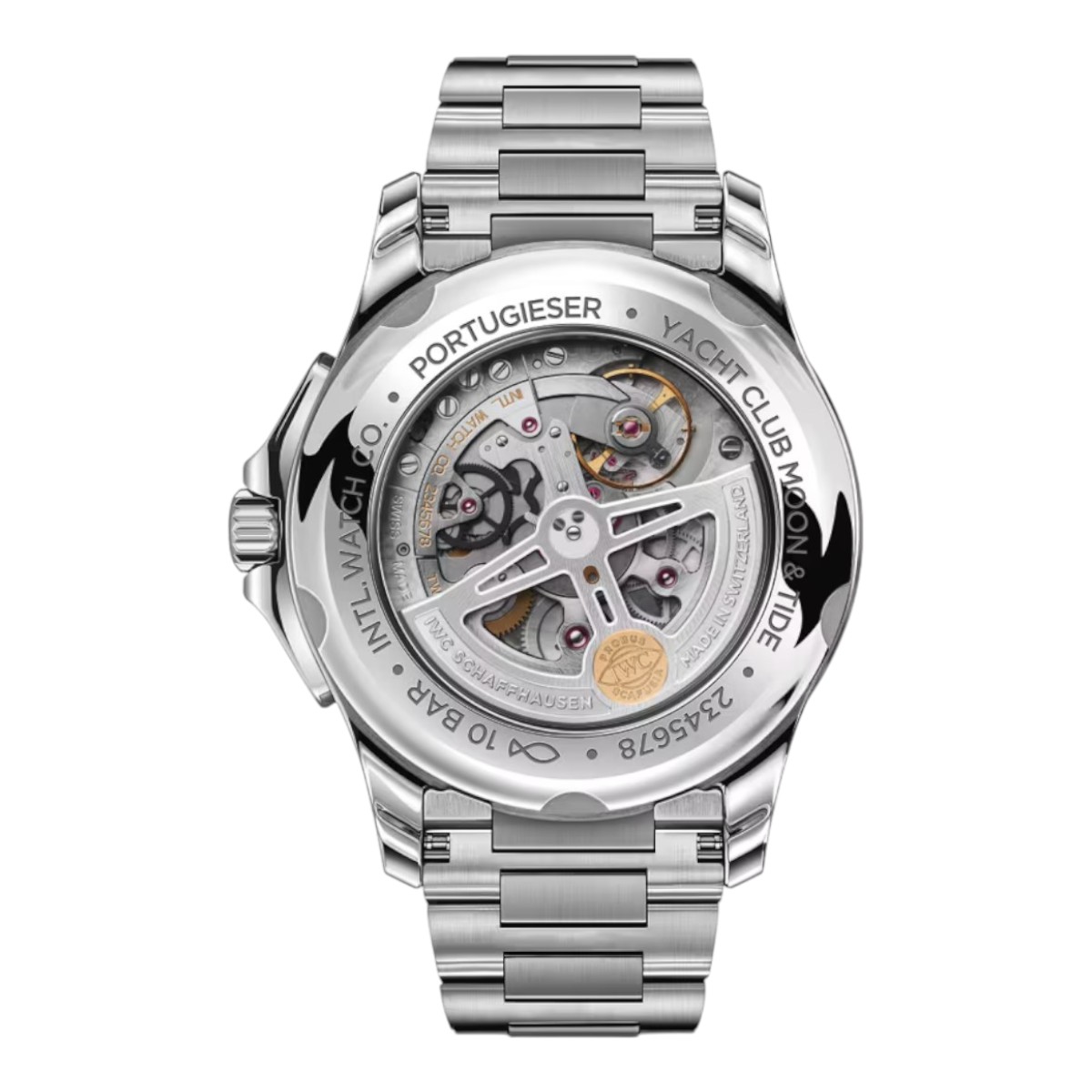 IWC Schaffhausen Portugieser Yacht Club Moon and Tide 44.6mm Watch, Black Dial