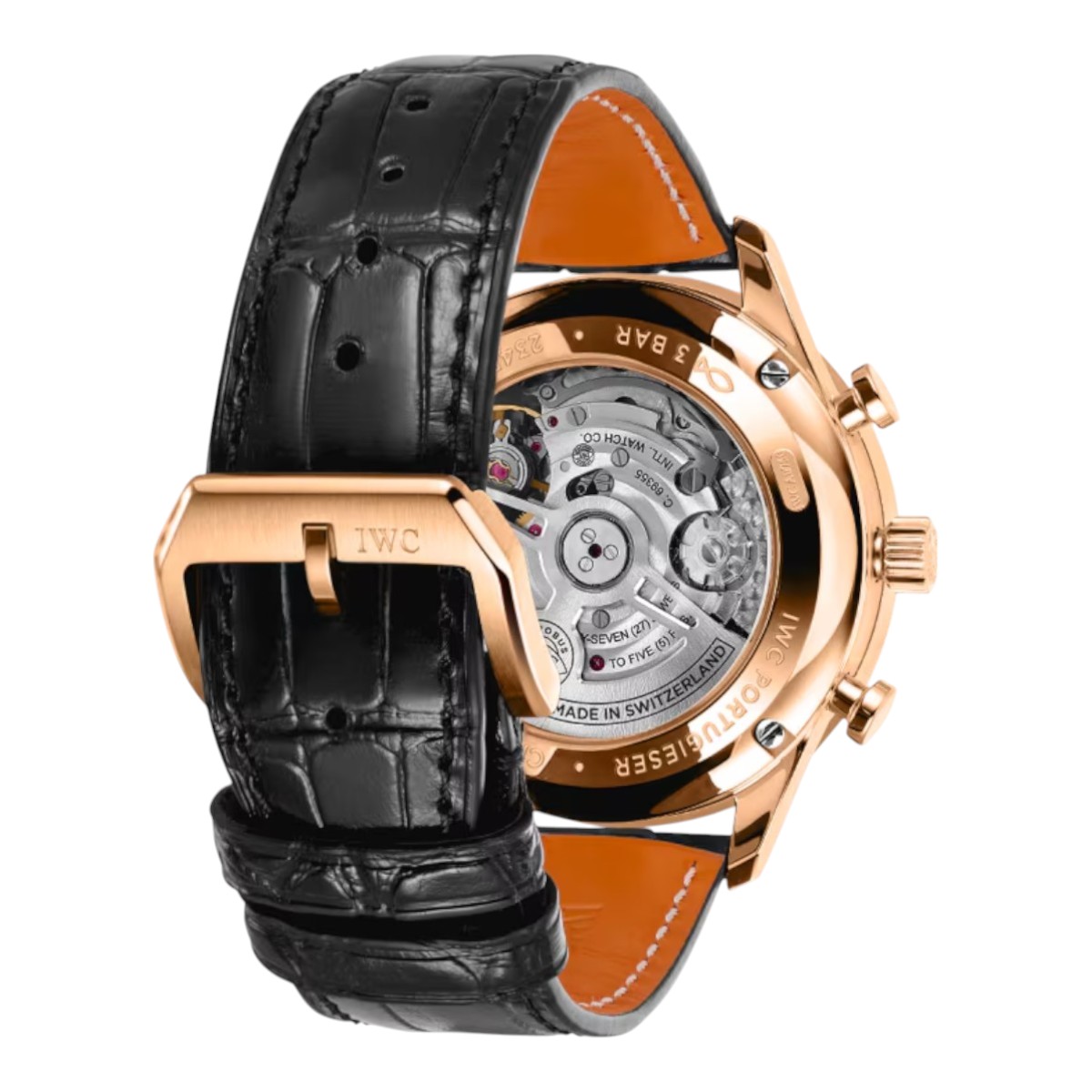 IWC Schaffhausen Portugieser Chronograph 41mm Watch, Black Dial
