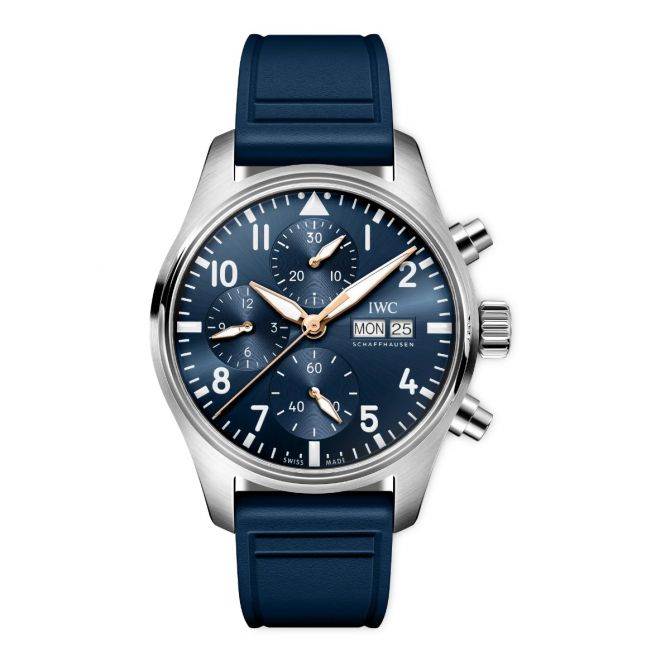 IWC Schaffhausen Le Petit Prince Chronograph Pilot's 41mm Men's Watch, Blue Dial