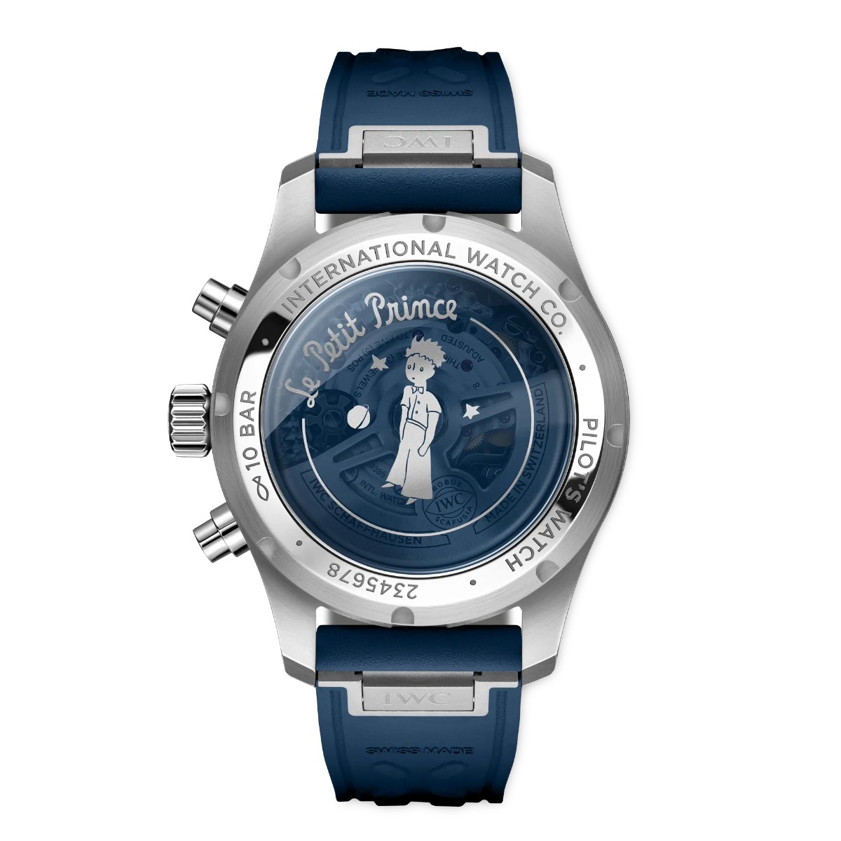 IWC Schaffhausen Le Petit Prince Chronograph Pilot's 41mm Men's Watch, Blue Dial
