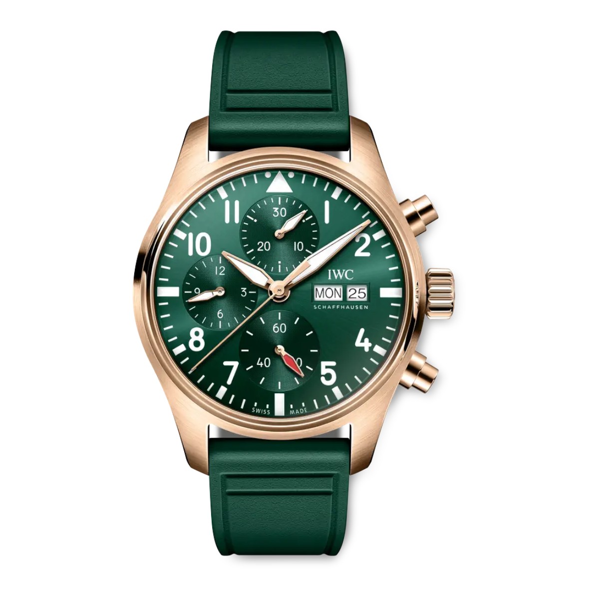 IWC Schaffhausen Chronograph Pilot's 41mm Men's Watch, Green Dial