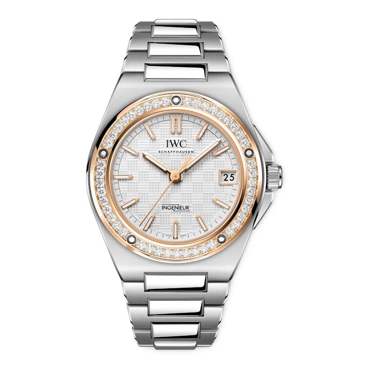 IWC Schaffhausen Ingenieur Automatic 35mm Women's Watch, Diamond and Grey Dial