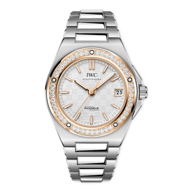 IWC Schaffhausen Ingenieur Automatic 35mm Women's Watch, Diamond and Grey Dial