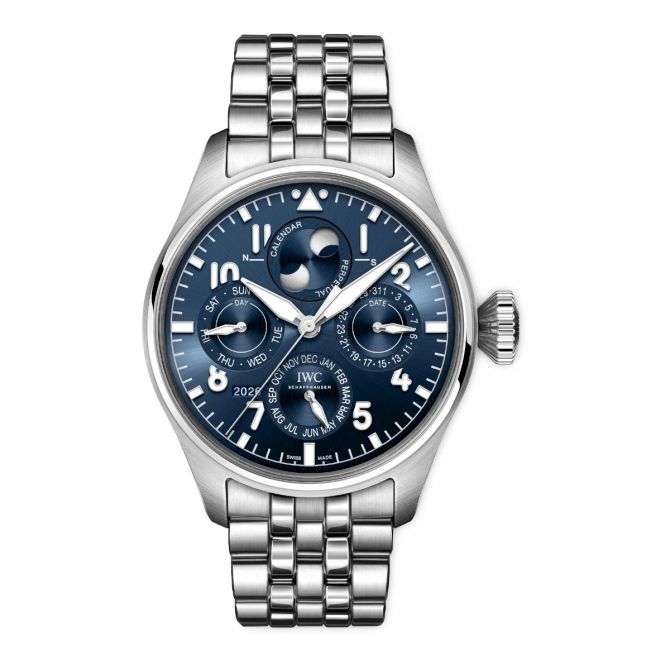 IWC Schaffhausen Le Petite Prince ProSet Perpetual Calendar Big Pilot's 42mm Women's Watch, Blue Dia
