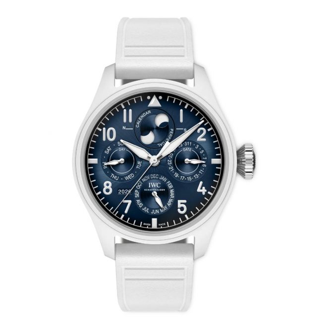 IWC Schaffhausen Calendar ProSet Le Petite Prince Big Pilot's Perpetual 42.9mm Men's Watch, Blue Dia