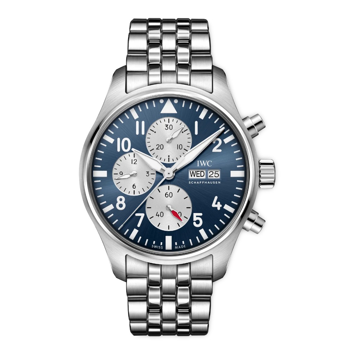 IWC Schaffhausen Laureus Pilot's Chronograph 43mm Men's Watch, Blue Dial