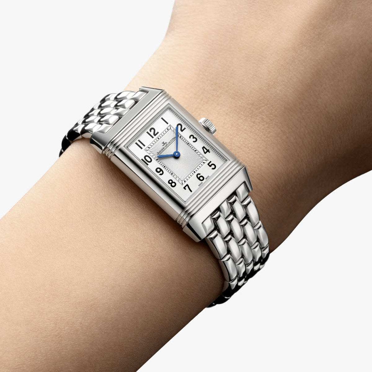 Reverso Classic Duetto 34.2mm x 21mm Watch, Silvered Grey Dial