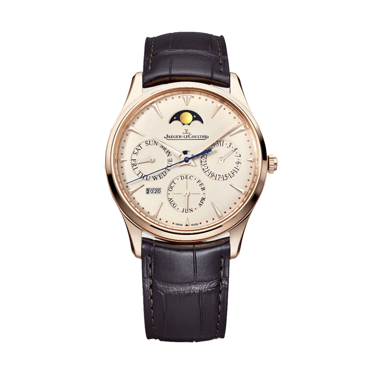 Jaeger-LeCoultre Master Ultra Thin Perpetual Calendar 39mm Watch, Pink Gold Dial