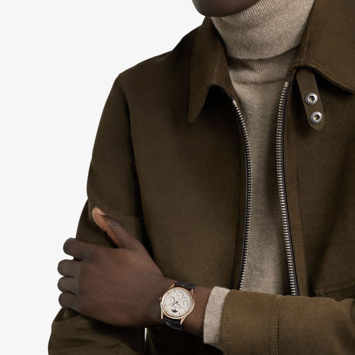 Jaeger-LeCoultre Master Ultra Thin Perpetual Calendar 39mm Watch, Pink Gold Dial