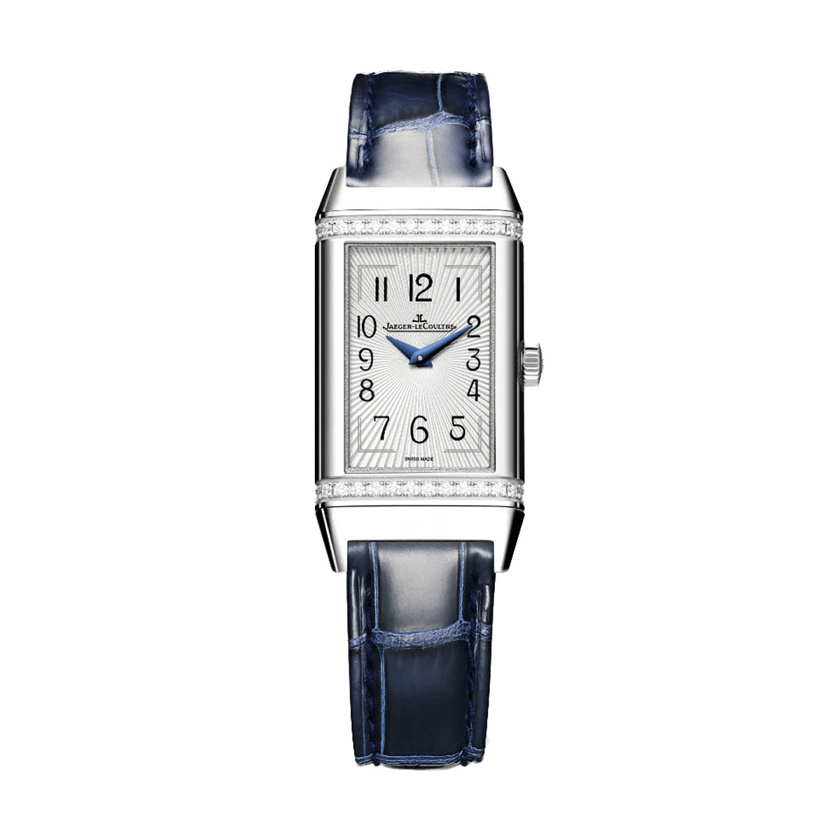 Jaeger-LeCoultre Reverso One Monoface 40mm Watch, Diamond and Silver Dial