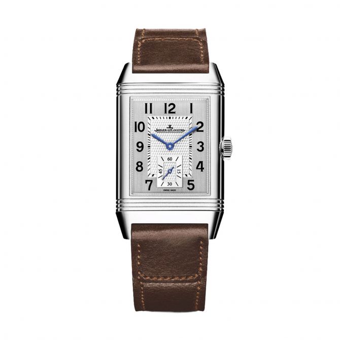 Jaeger-LeCoultre Reverso Classic Duoface Small Seconds 47mm Watch, Silvered Grey Dial