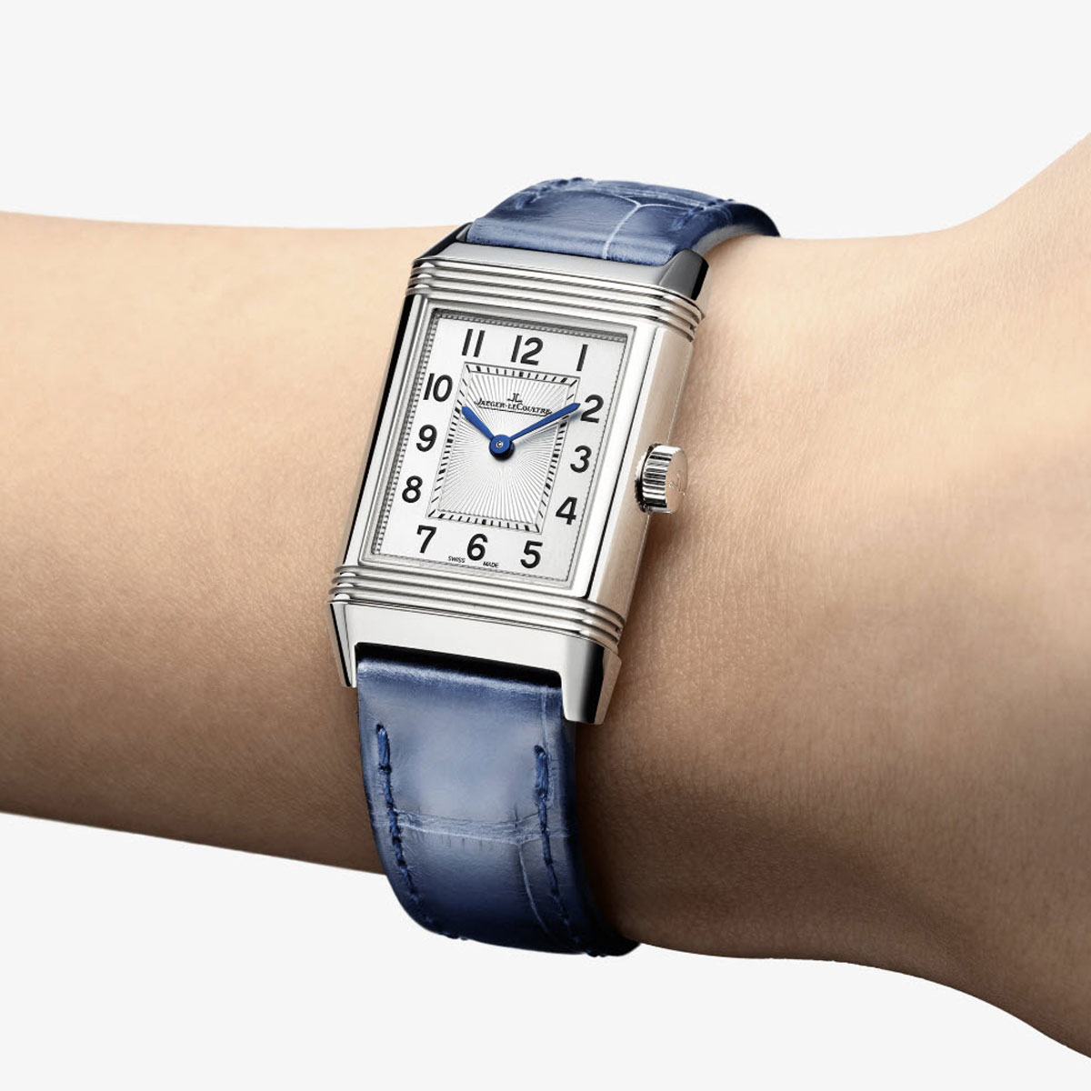 Jaeger-LeCoultre Reverso Classic Duetto 34mm Watch, Silvered Grey Dial