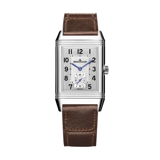 Jaeger-LeCoultre Reverso Classic Monoface Small Seconds 45mm Watch, Silvered Grey Dial