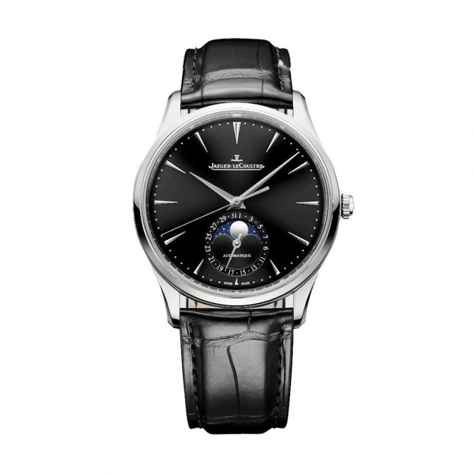 Jaeger-LeCoultre Master Ultra Thin Moon 39mm Watch, Deep Black Dial
