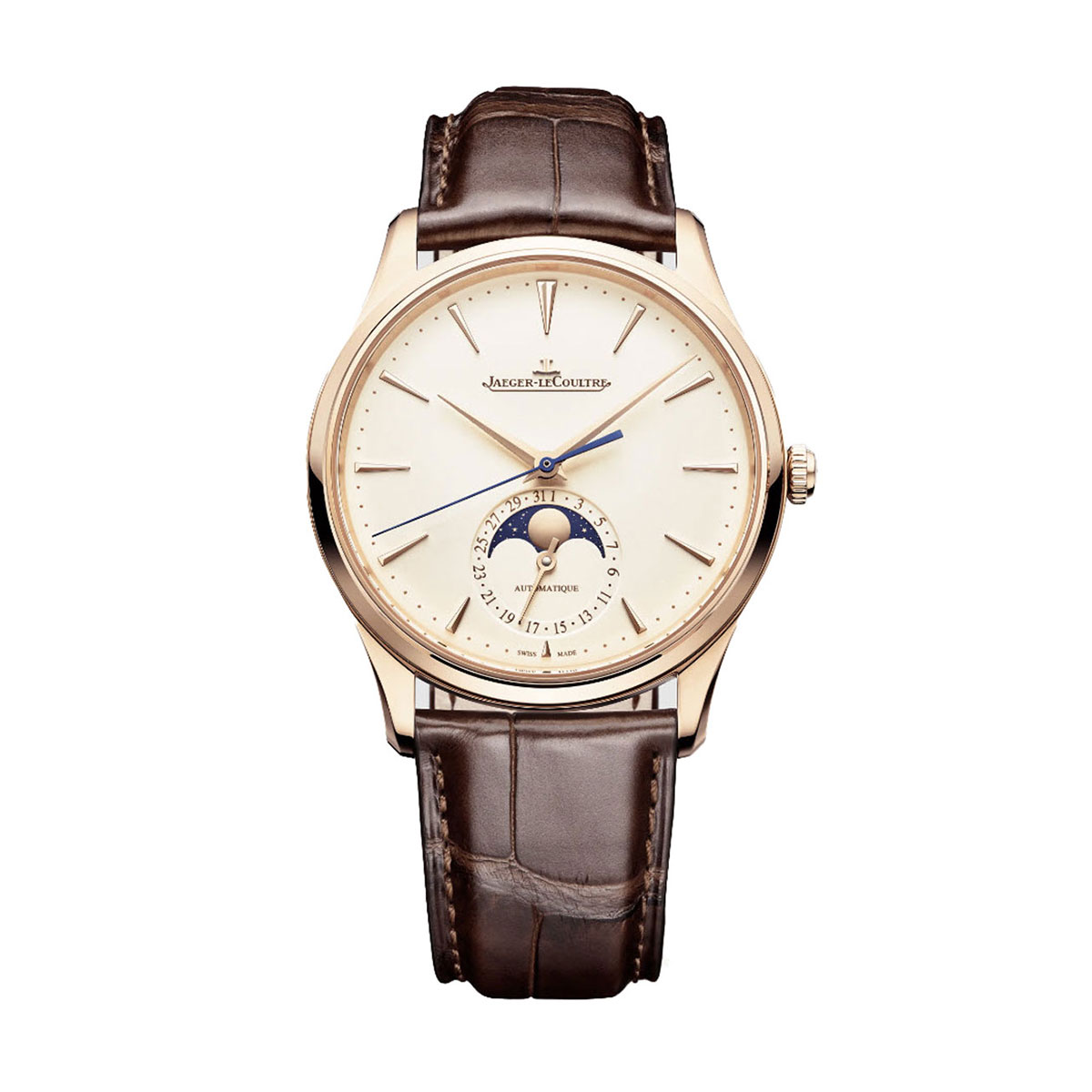 Jaeger-LeCoultre Master Ultra Thin Moon 39mm Watch, Pink Gold Dial