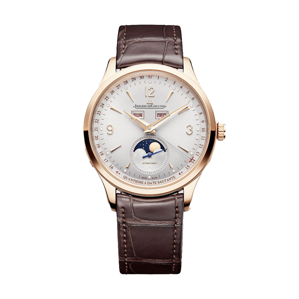 Jaeger-LeCoultre Master Control Calendar 40mm Watch, Pink Gold and Silvered  Grey Dial | Q4142520 | Borsheims
