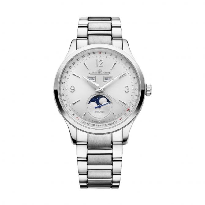 Jaeger-LeCoultre Master Control Calendar 40mm Men's Watch, Silvery Grey Dial and Dual Band