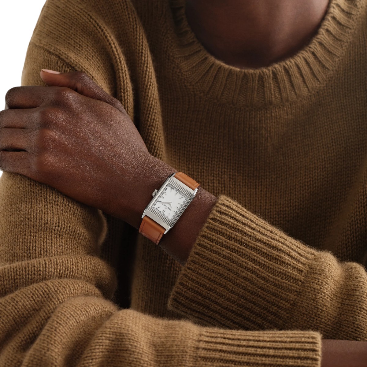 Jaeger-LeCoultre Reverso Tribute Monoface 40.1 mm x 24.4 mm Watch, Silver Dial