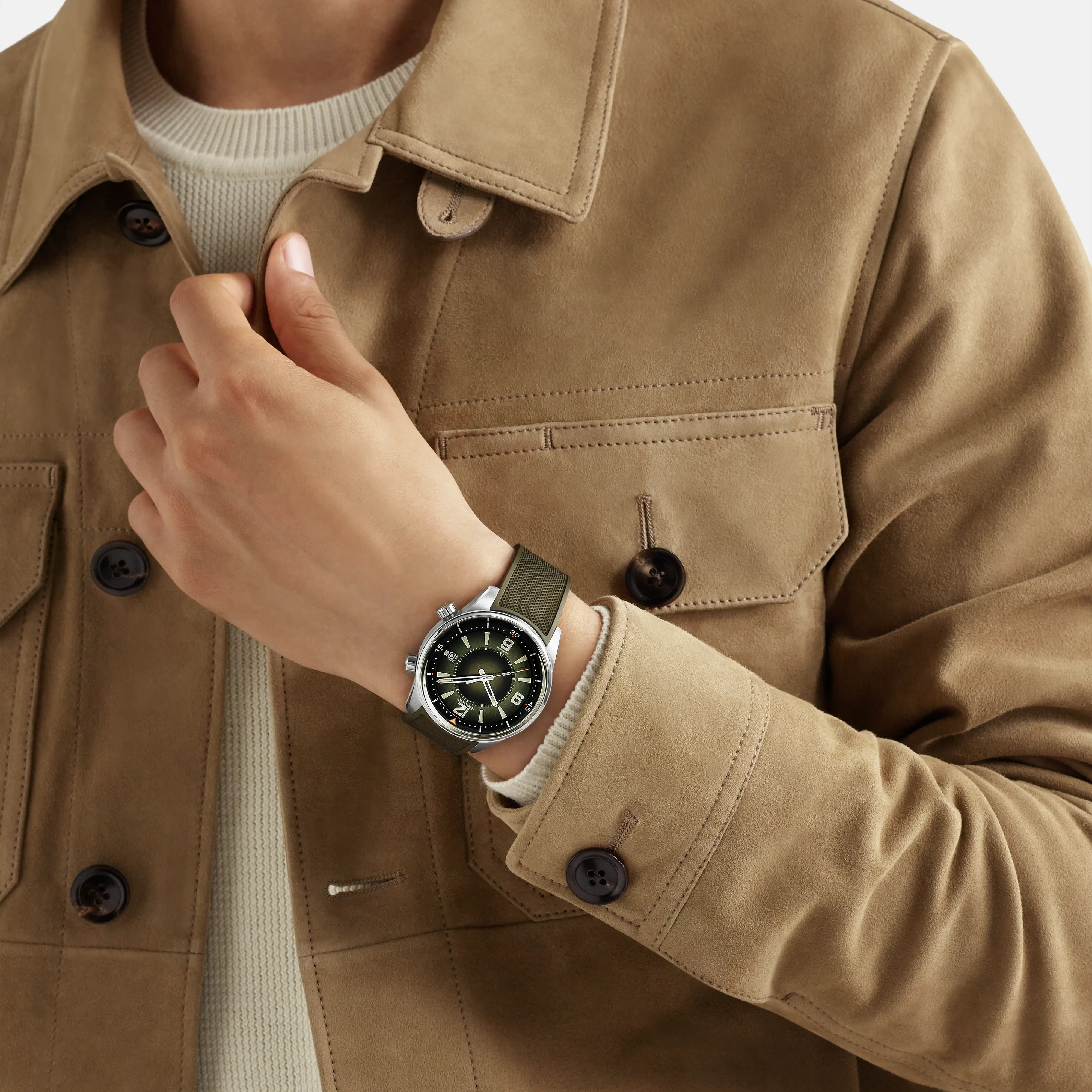 Jaeger-LeCoultre Polaris Date 42mm Men's Watch, Green Dial