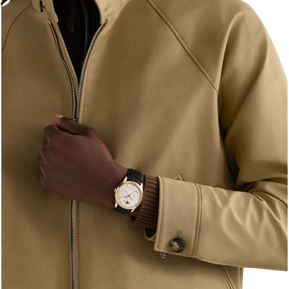 Jaeger-LeCoultre Master Ultra Thin Perpetual Calendar 39mm Watch, Brown Dial