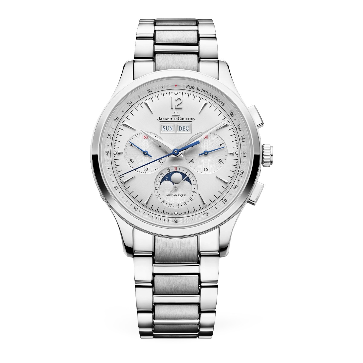 Jaeger-LeCoultre Master Control Chronograph Calendar 40mm Men's Watch, Silver Dial