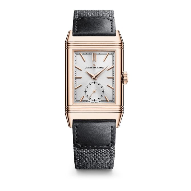 Jaeger-LeCoultre Reverso Tribute Monoface Small Seconds 45.6mm x 27.4mm Watch, Silver Dial