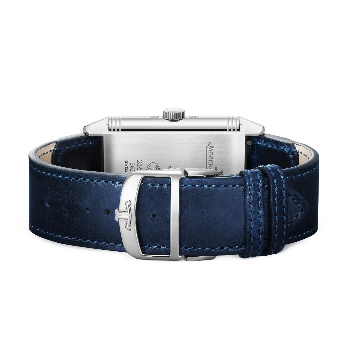 Jaeger-LeCoultre Duoface Calendar Reverso Tribute 49.4mm x 29.9mm Men's Watch, Deep Blue Dial
