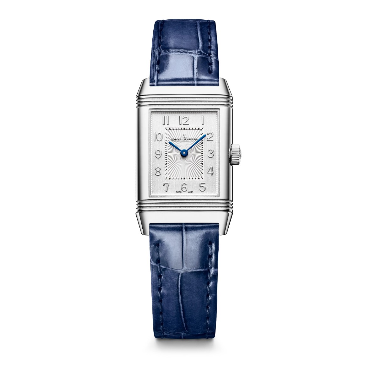 Jaeger-LeCoultre Duetto Reverso Classic 34.2mm x 21mm Women's Watch, Silvered Grey Dial and Blue All