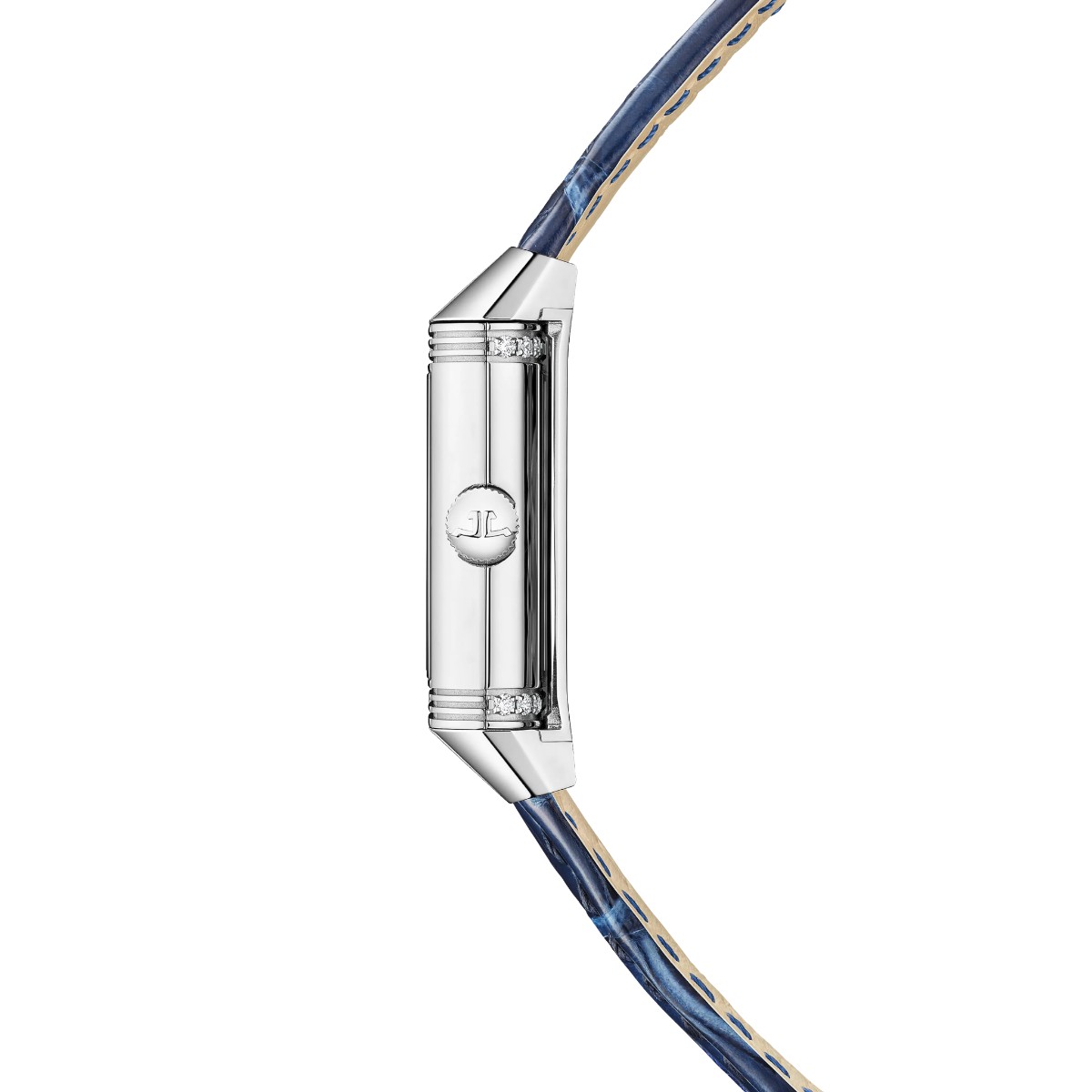 Jaeger-LeCoultre Duetto Reverso Classic 34.2mm x 21mm Women's Watch, Silvered Grey Dial and Blue All