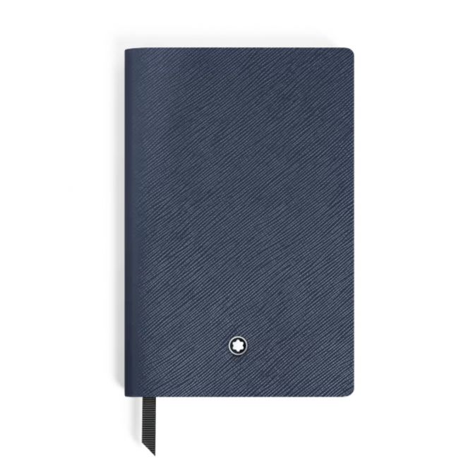 Montblanc Blank Pages Small Notebook, Ink Blue Leather