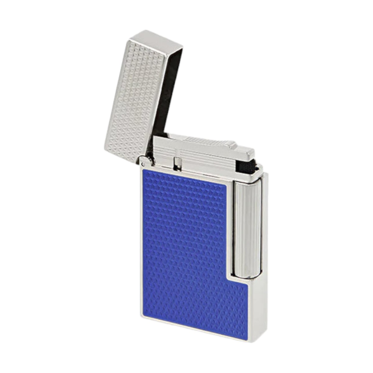 S.T. Dupont Line 2 Electric Guilloche Lighter, Blue Lacquer
