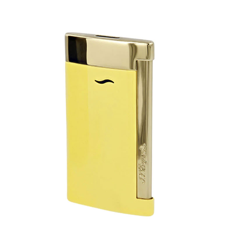 S. T. Dupont Slim 7 Lighter, Vanilla Yellow and Gold Tone