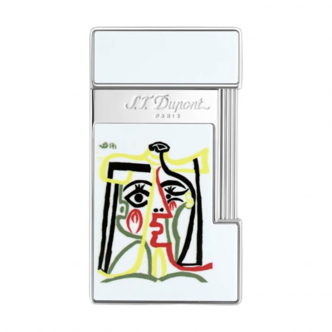S.T. Dupont Slimmy Picasso Lighter, White