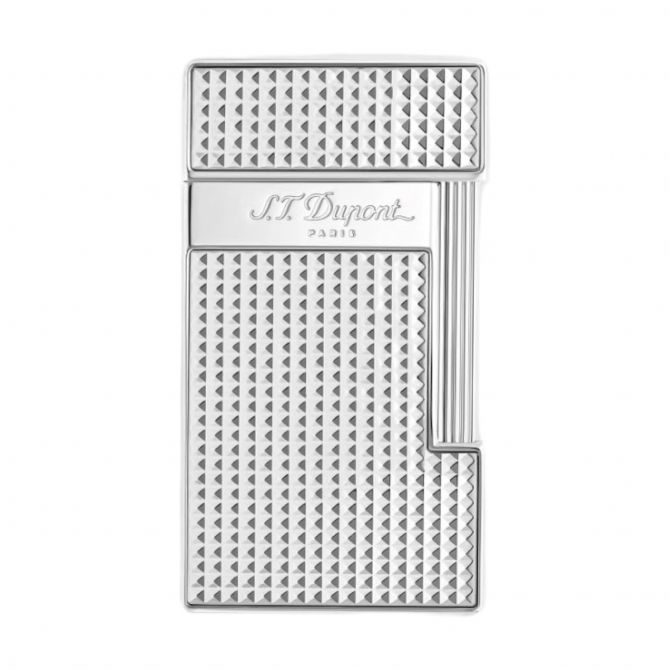 S.T. Dupont Slimmy Diamond Head Lighter, Silver