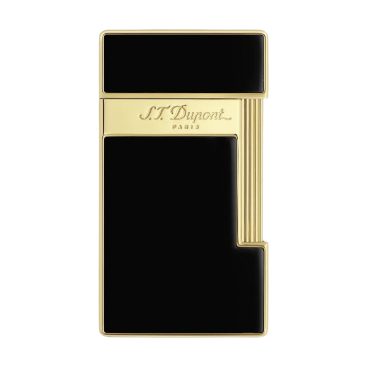 S.T. Dupont Golden Slimmy Lighter, Black Lacquer