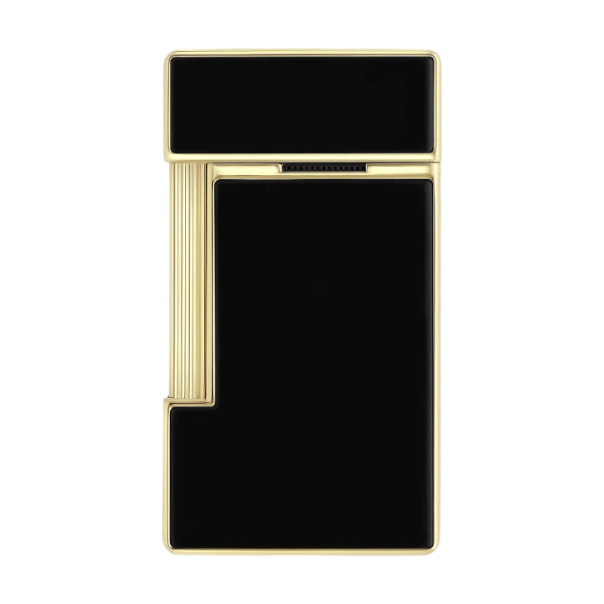 S.T. Dupont Golden Slimmy Lighter, Black Lacquer