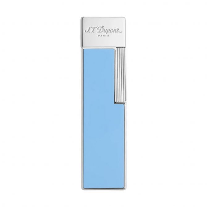 S.T. Dupont Twiggy Chrome Lighter, Light Blue