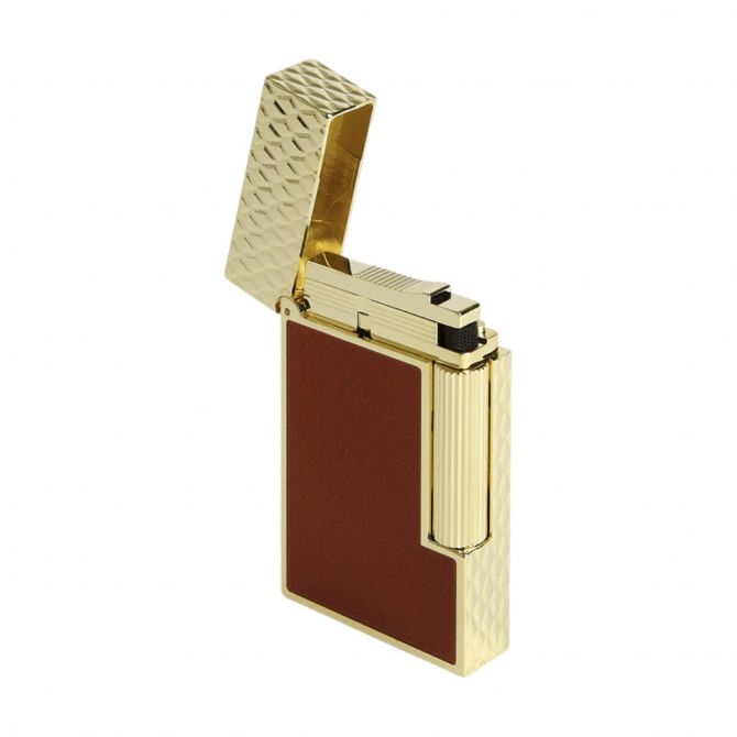 S.T. Dupont Line 2 Dragon Scales Lighter, Burgundy and Gold