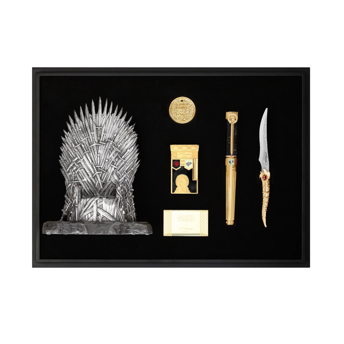 S.T. Dupont Prestige Fire and Writing Game Of Thrones Collector Set, Black