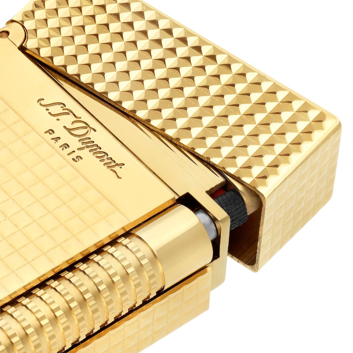 S.T. Dupont Le Grand Dupont Diamond Head Lighter, Yellow Gold