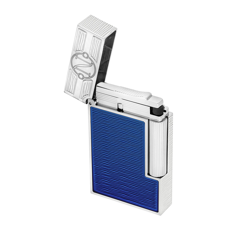 S.T. Dupont 20,000 Leagues Under The Seas Ligne 2 Lacquered Lighter, Blue Gulf Stream