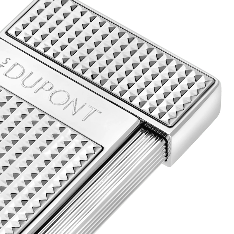 S.T. Dupont Slimmy Diamond Head Lighter, Silver