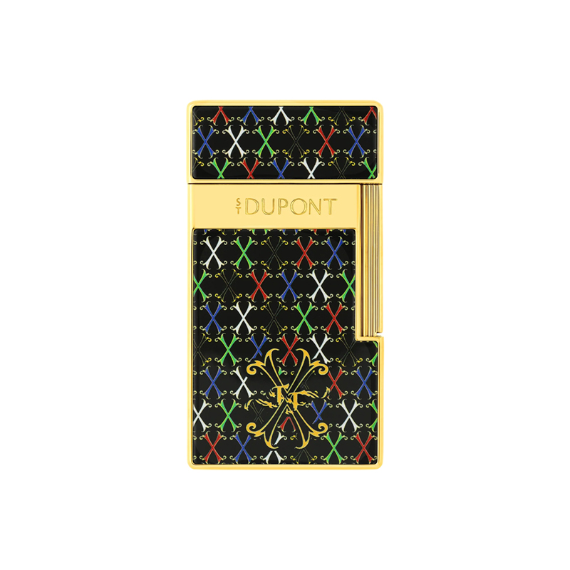 S.T. Dupont Biggy Lacquered Fuente Lighter, Multicolor